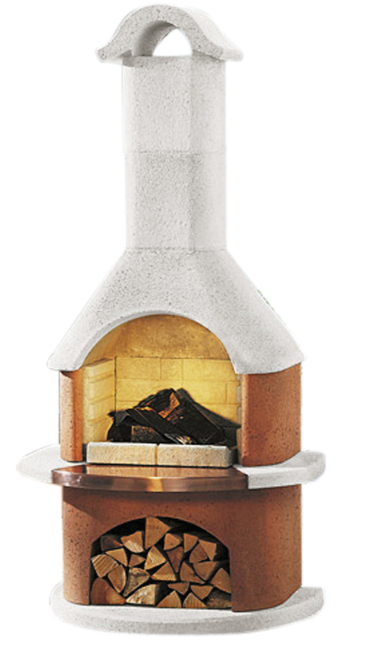 Milano havepejs & grill i beton. 1 Milano havepejs & grill i beton.