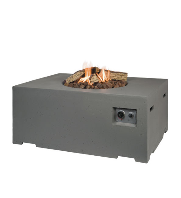 Happy Cocooning loungebord med gaspejs i gråbrun. 1 Happy Cocooning loungebord med gaspejs i gråbrun.