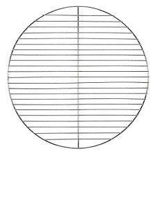 Rund forkromet grillrist, Ø35 cm. 1 Rund forkromet grillrist, Ø35 cm.