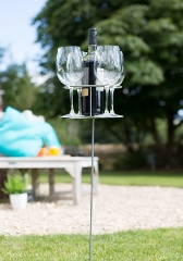 Vinglas/flaske holder på spyd. 2 Vinglas/flaske holder på spyd. - Image 2