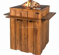 Happy Cocooning barbord med pejs i teaktræ sort top. 1 Happy Cocooning barbord med pejs i teaktræ sort top.