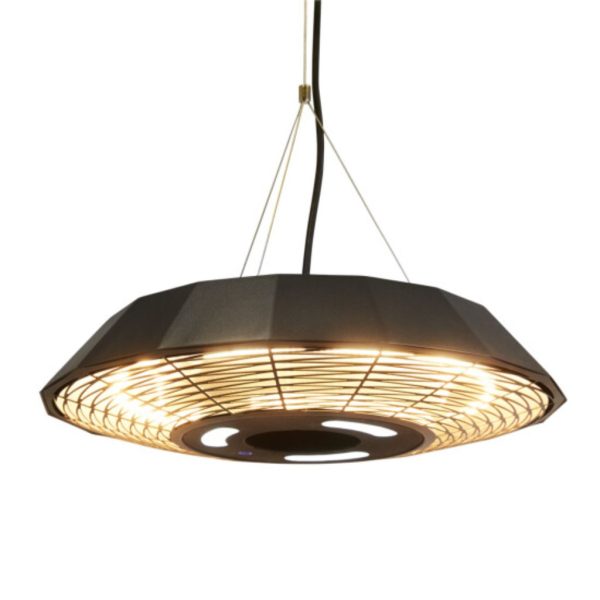 Hortus UFO loftmodel - fjernbetjening og LED lys - 2000W - Infrarød Halogen