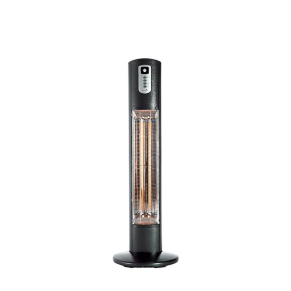Helios Terrassevarmer sort gulvmodel med fjernbetjening - 2970W