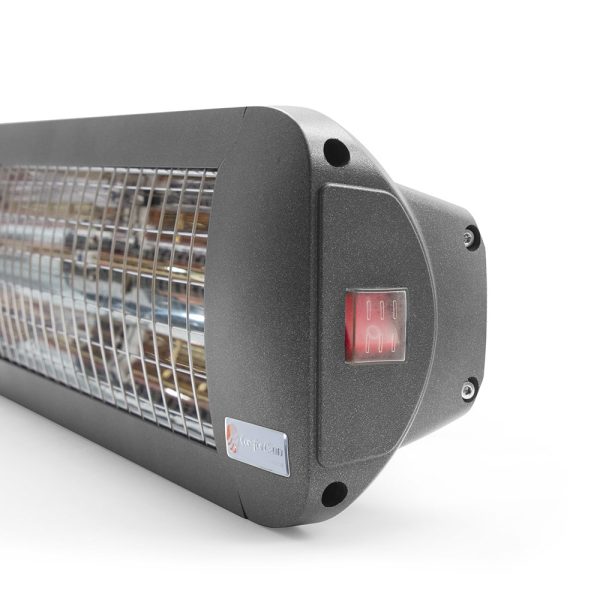 Knoch Technik ComfortSun 2000 W infrarød kortbølge terrassevarmer med afbryder og White Glare rør - Antracit - Image 2