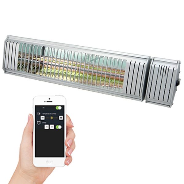 Solo infrarød kortbølge terrassevarmer med fjernbetjening og app-styring - 2000 watt - DEMO - Image 4
