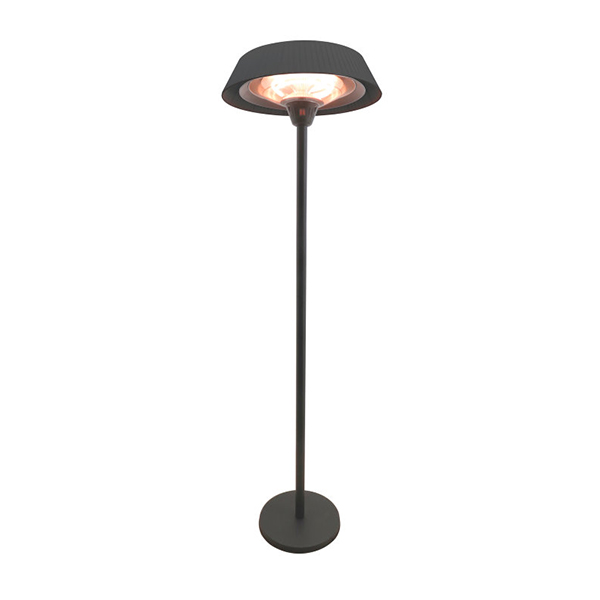 Terrassevarmer med lampeskærm 2100W sort 1 Terrassevarmer med lampeskærm 2100W sort