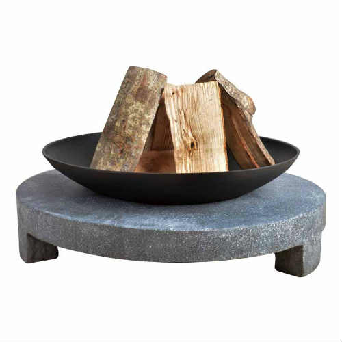 Bålfad i støbejern med rund granitfod - DEMO 1 Bålfad i støbejern med rund granitfod - DEMO
